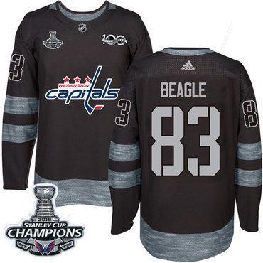 Adidas Washington Capitals #83 Jay Beagle Black 1917-2017 100Th Anniversary Stanley Cup Final Champions Stitched NHL Jersey