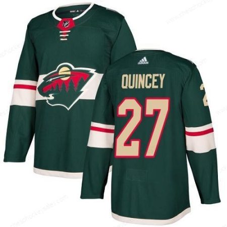 Adidas Wild #27 Kyle Quincey Green Home Authentic Stitched NHL Jersey