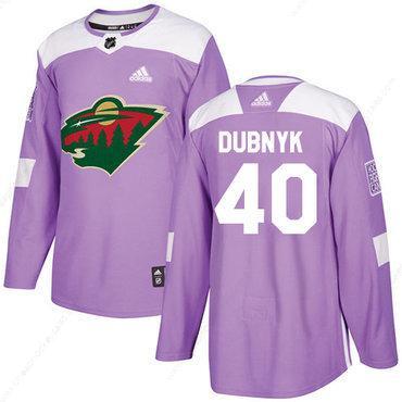 Adidas Wild #40 Devan Dubnyk Purple Authentic Fights Cancer Stitched NHL Jersey