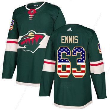 Adidas Wild #63 Tyler Ennis Green Home Authentic Usa Flag Stitched NHL Jersey