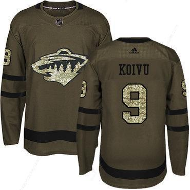 Adidas Wild #9 Mikko Koivu Green Salute To Service Stitched NHL Jersey