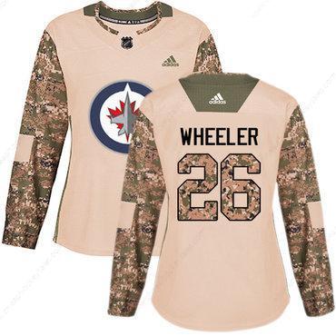 Adidas Winnipeg Jets #26 Blake Wheeler Camo Authentic 2017 Veterans Day Women’s Stitched NHL Jersey