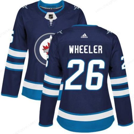 Adidas Winnipeg Jets #26 Blake Wheeler Navy Blue Home Authentic Women’s Stitched NHL Jersey