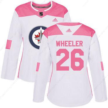 Adidas Winnipeg Jets #26 Blake Wheeler White Pink Authentic Fashion Women’s Stitched NHL Jersey