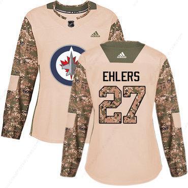 Adidas Winnipeg Jets #27 Nikolaj Ehlers Camo Authentic 2017 Veterans Day Women’s Stitched NHL Jersey