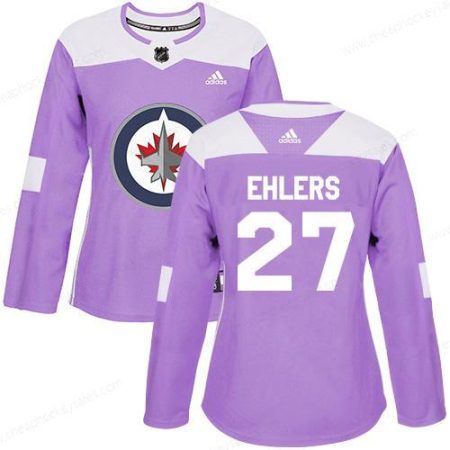 Adidas Winnipeg Jets #27 Nikolaj Ehlers Purple Authentic Fights Cancer Women’s Stitched NHL Jersey