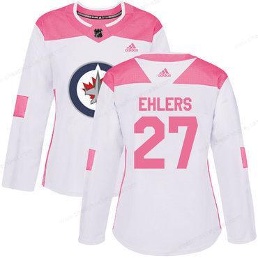 Adidas Winnipeg Jets #27 Nikolaj Ehlers White Pink Authentic Fashion Women’s Stitched NHL Jersey