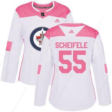 Adidas Winnipeg Jets #55 Mark Scheifele White Pink Authentic Fashion Women’s Stitched NHL Jersey