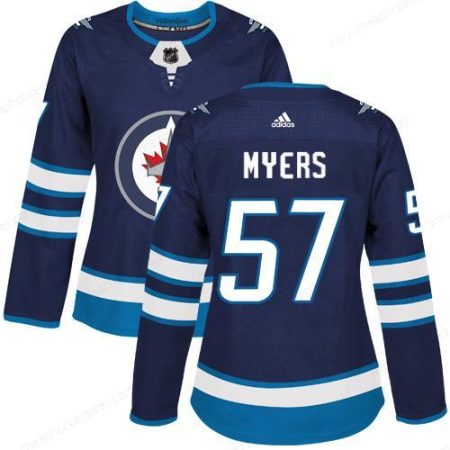 Adidas Winnipeg Jets #57 Tyler Myers Navy Blue Home Authentic Women’s Stitched NHL Jersey