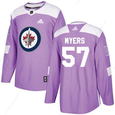 Adidas Winnipeg Jets #57 Tyler Myers Purple Authentic Fights Cancer Stitched Youth NHL Jersey