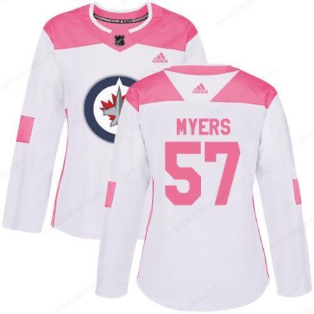 Adidas Winnipeg Jets #57 Tyler Myers White Pink Authentic Fashion Women’s Stitched NHL Jersey