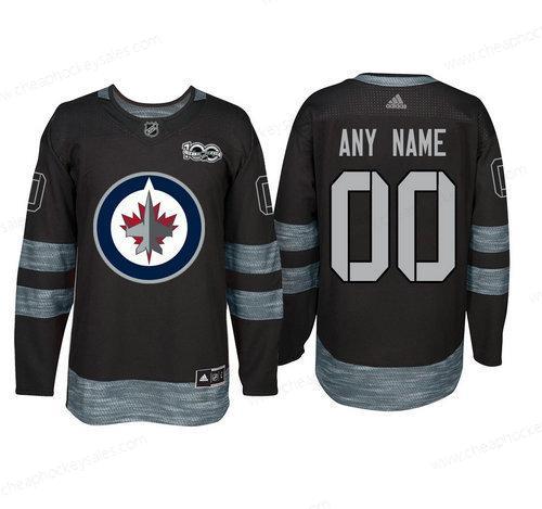 Adidas Winnipeg Jets Black 1917-2017 100Th Anniversary Stitched NHL Custom Jersey