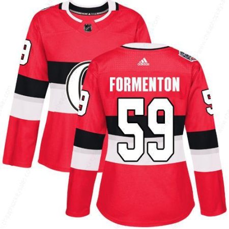 Adidas Women’s Alex Formenton Authentic Red Jersey NHL #59 Ottawa Senators 2017 100 Classic