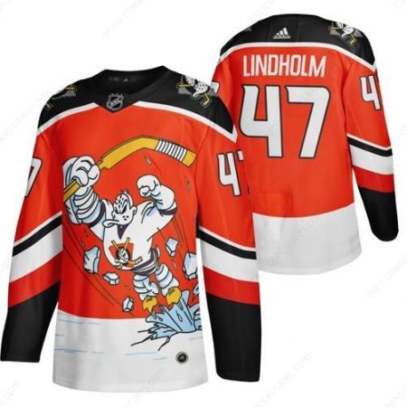 Anaheim Ducks #47 Hampus Lindholm Red Men’s Adidas 2020-21 Reverse Retro Alternate NHL Jersey