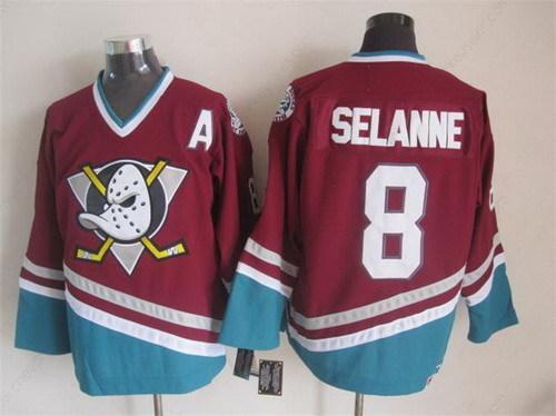 Anaheim Ducks #8 Teemu Selanne Red Throwback CCM Jersey