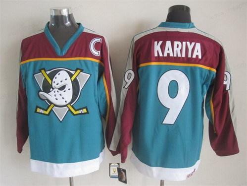 Anaheim Ducks #9 Paul Kariya Blue Throwback CCM Jersey