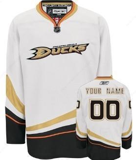 Anaheim Ducks Men’s Customized White Jersey