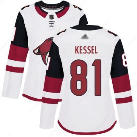 Arizona Coyotes #81 Phil Kessel White Road Authentic Women’s Stitched Hockey Jersey