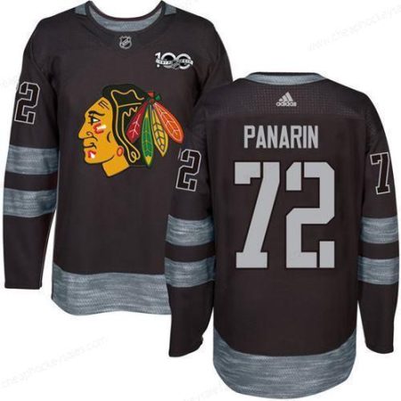 Blackhawks #72 Artemi Panarin Black 1917-2017 100Th Anniversary Stitched NHL Jersey