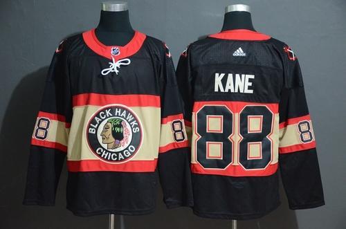 Blackhawks 88 Patrick Kane Premier Black New Third Adidas Jersey