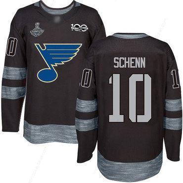 Blues #10 Brayden Schenn Black 1917-2017 100Th Anniversary Stanley Cup Champions Stitched Hockey Jersey