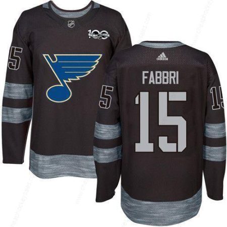 Blues #15 Robby Fabbri Black 1917-2017 100Th Anniversary Stitched NHL Jersey