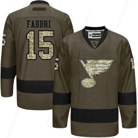 Blues #15 Robby Fabbri Green Salute To Service Stitched NHL Jersey