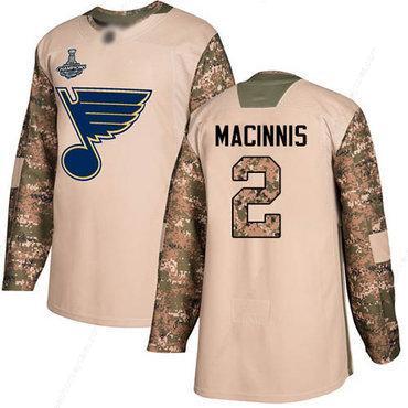 Blues #2 Al Macinnis Camo Authentic 2017 Veterans Day Stanley Cup Champions Stitched Hockey Jersey