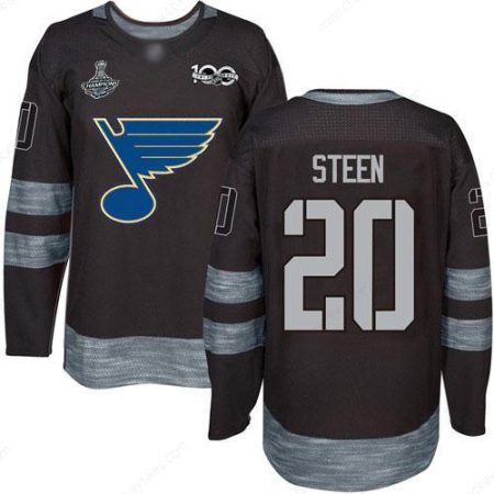 Blues #20 Alexander Steen Black 1917-2017 100Th Anniversary Stanley Cup Champions Stitched Hockey Jersey