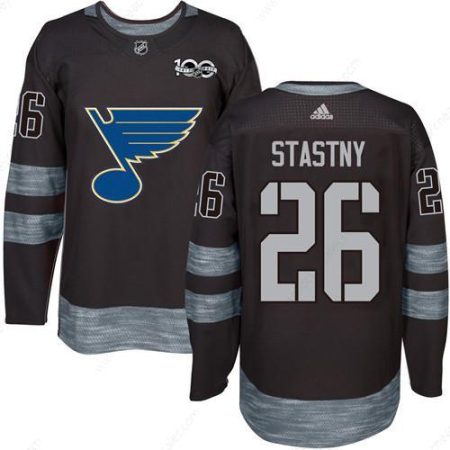 Blues #26 Paul Stastny Black 1917-2017 100Th Anniversary Stitched NHL Jersey