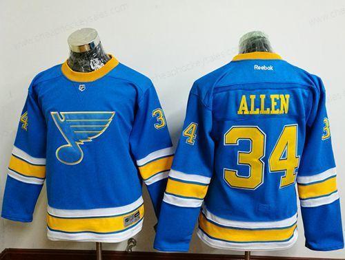 Blues #34 Jake Allen Light Blue 2017 Winter Classic Stitched Youth NHL Jersey