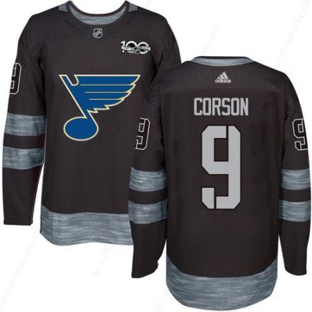 Blues #9 Shayne Corson Black 1917-2017 100Th Anniversary Stitched NHL Jersey