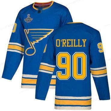 Blues #90 Ryan O’Reilly Blue Alternate Authentic Stanley Cup Champions Stitched Hockey Jersey