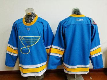 Blues Blank Blue 2017 Winter Classic Reebok Jersey