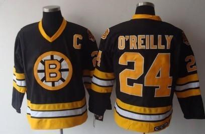 Boston Bruins #24 Terry O’Reilly Black Throwback CCM Jersey