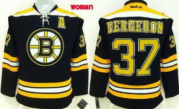 Boston Bruins #37 Patrice Bergeron Black Women’s Jersey