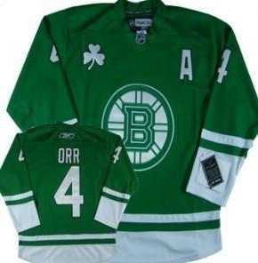 Boston Bruins #4 Bobby Orr St. Patrick’S Day Green Jersey