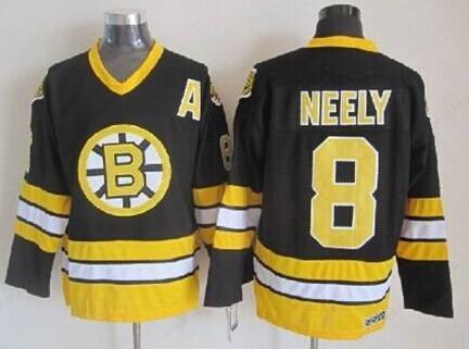 Boston Bruins #8 Cam Neely Black Throwback CCM Jersey