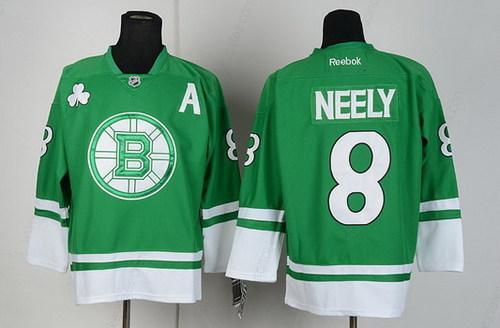 Boston Bruins #8 Cam Neely St. Patrick’S Day Green Jersey