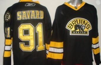 Boston Bruins #91 Marc Savard Black Third Jersey