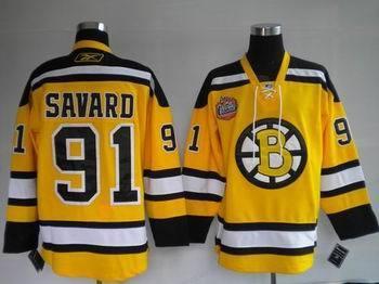 Boston Bruins #91 Marc Savard Yellow Jersey