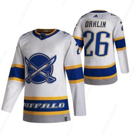 Buffalo Sabres #26 Rasmus Dahlin White Men’s Adidas 2020-21 Reverse Retro Alternate NHL Jersey