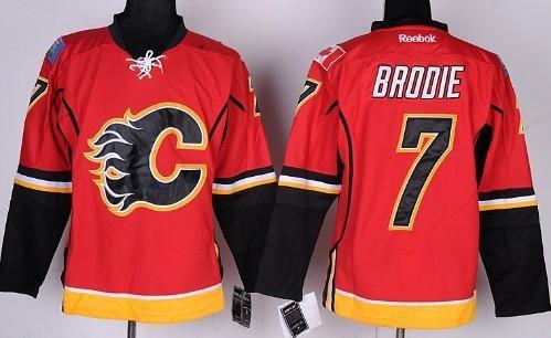 Calgary Flames #7 T.J. Brodie Red Jersey