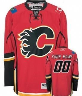 Calgary Flames Men’s Customized Red Jersey