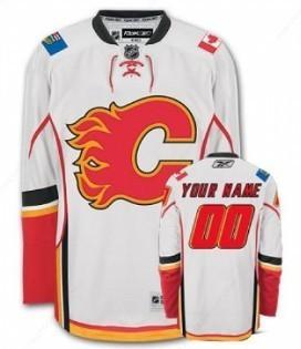 Calgary Flames Men’s Customized White Jersey