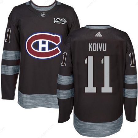 Canadiens #11 Saku Koivu Black 1917-2017 100Th Anniversary Stitched NHL Jersey