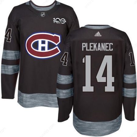 Canadiens #14 Tomas Plekanec Black 1917-2017 100Th Anniversary Stitched NHL Jersey