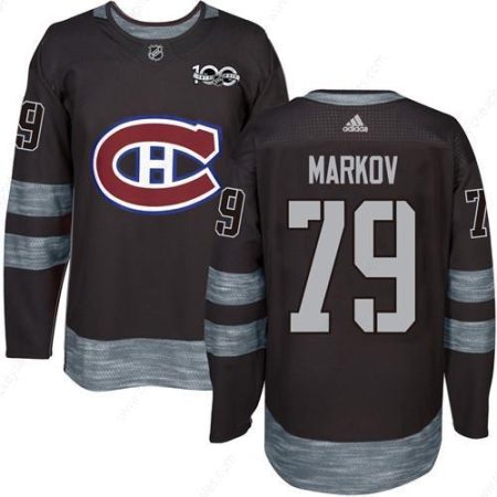 Canadiens #79 Andrei Markov Black 1917-2017 100Th Anniversary Stitched NHL Jersey