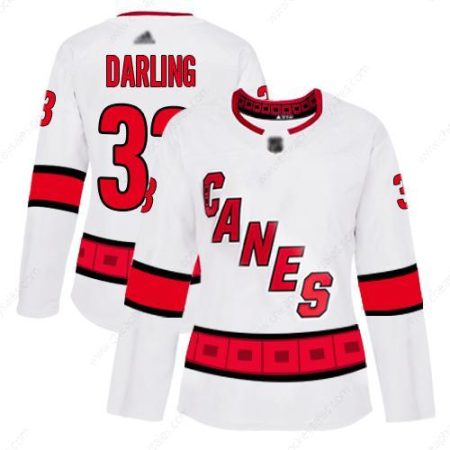 Carolina Hurricanes #33 Scott Darling White Road Authentic Women’s Stitched Hockey Jersey