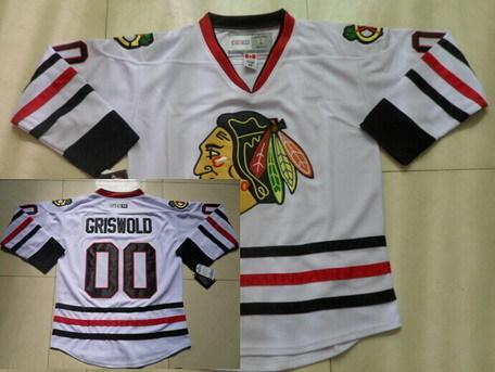 Chicago Blackhawks #00 Clark Griswold White Throwback CCM Jersey